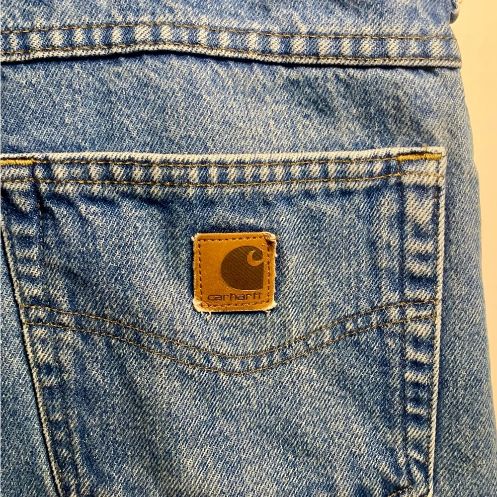 Carhartt Jeans Mens 42x 30‎ Distressed Denim Loose Fit Workwear B167 DST Vtg